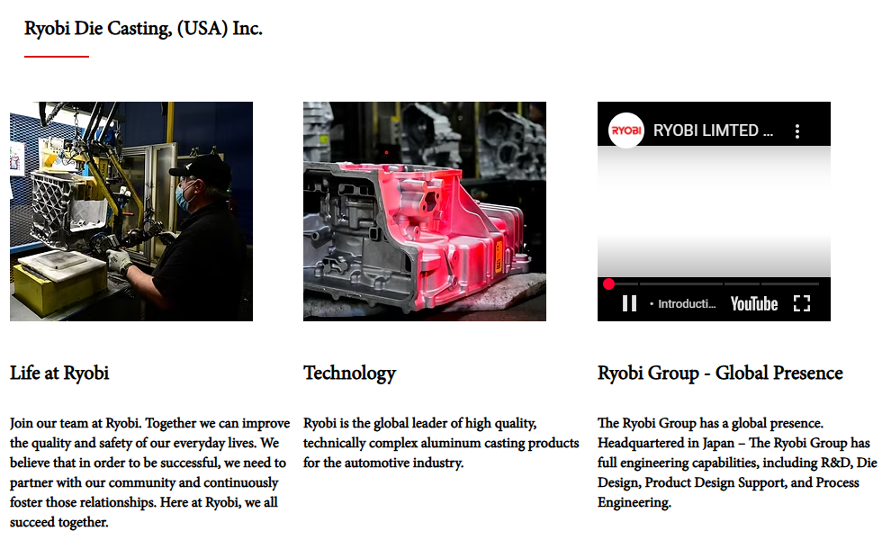 Ryobi die casting